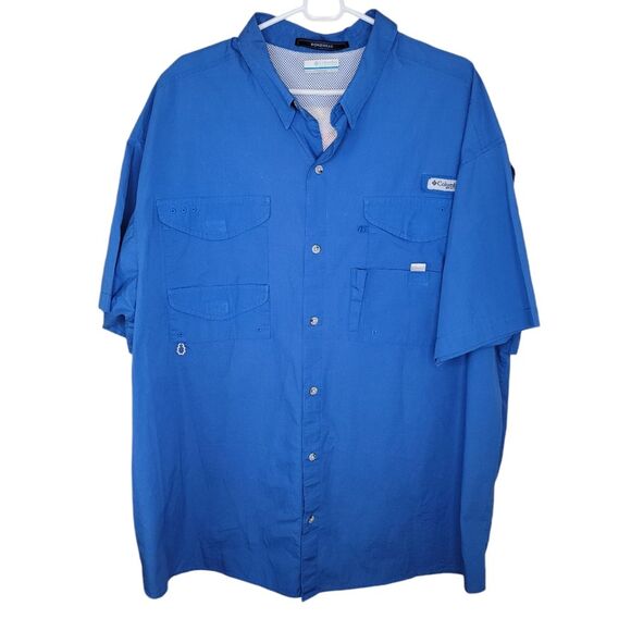 Columbia PFG Bonehead Marlin Embroidered Button Down Shirt Size XXL - Picture 1 of 7